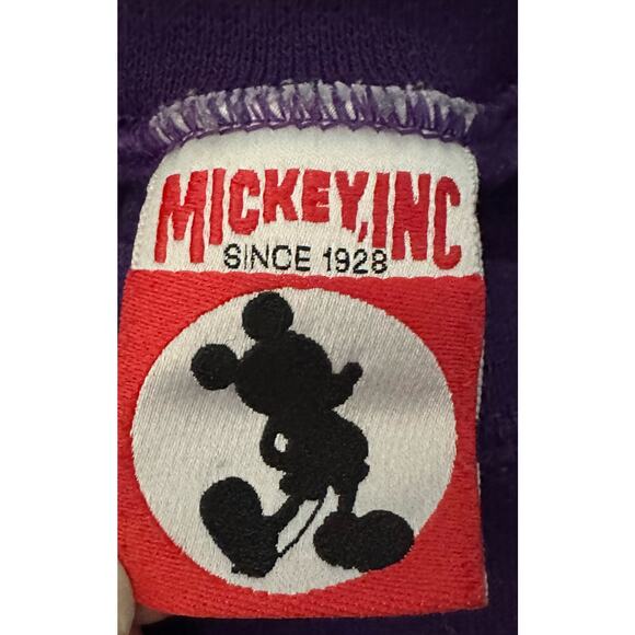 Disney World 25th Mickey Mouse Made USA Sweatshirt Purple Size Large Mickey Inc - Picture 5 of 6